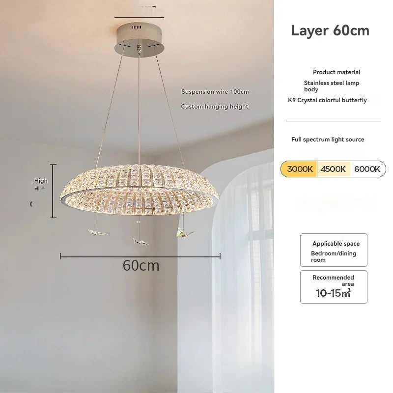 Afralia™ Crystal Chandelier Modern Luxury Villa Hall Main Light