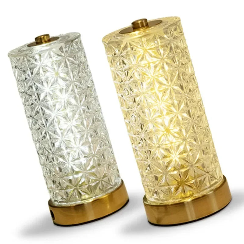 Afralia™ Crystal Table Lamp: Modern Luxury Dimmable LED Desk Light for Living Room & Study