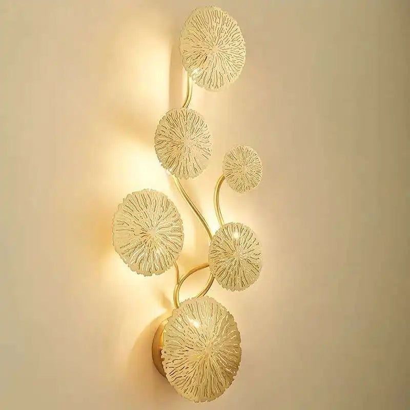 Afralia™ Lotus Leaf LED Wall Lights for Living Room and Bedroom Decor