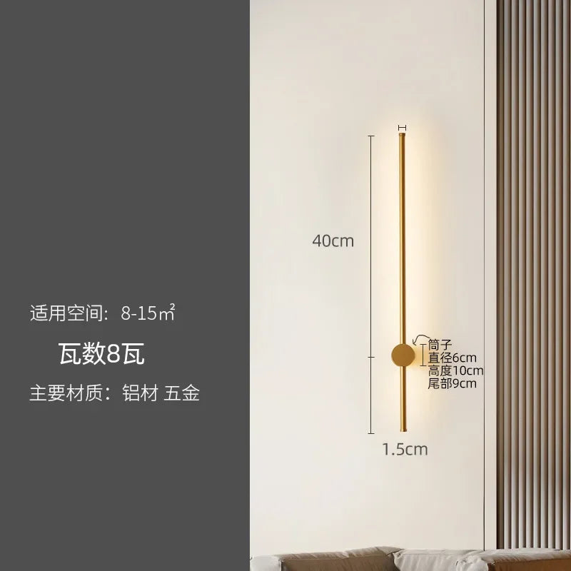 Afralia™ LED Strip Wall Lamp for Creative Staircase Aisle Background Wall Lighting