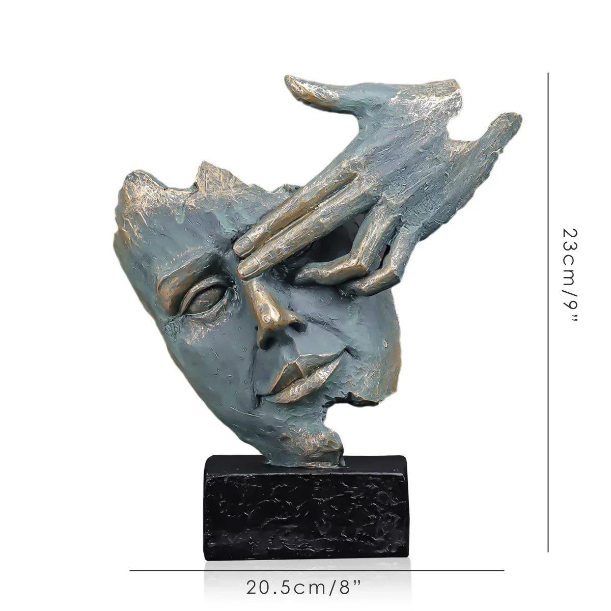 Afralia™ Thinker Sculpture Resin Figurine Face Statue Bookshelf Room Decor Art Accessory