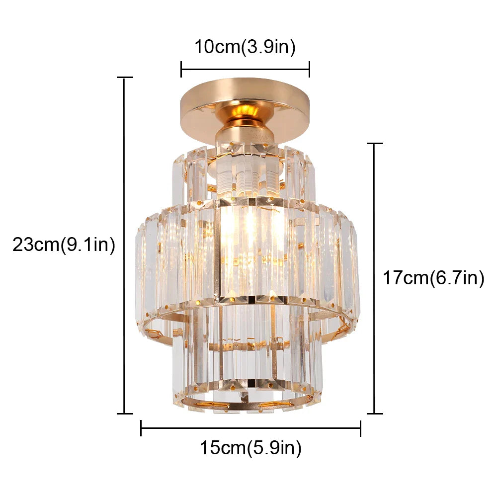 Afralia™ K9 Crystal Pendant Light LED Ceiling Lamp Nordic Chandelier for Living Room