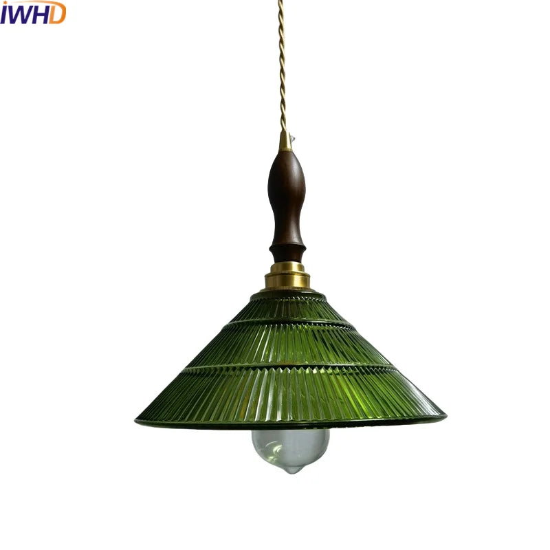 Afralia™ Glass LED Pendant Lights in Retro Style for Home Decor