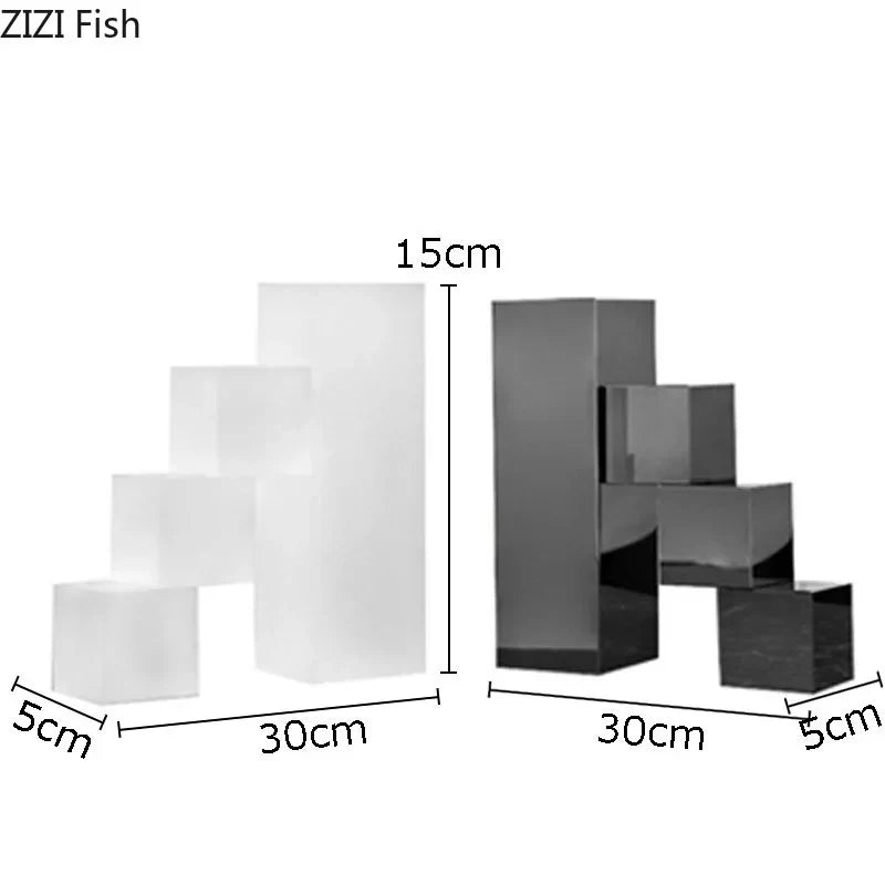 Afralia™ Crystal Bookends Sculpture Minimalist Artwork Modern Home Decor