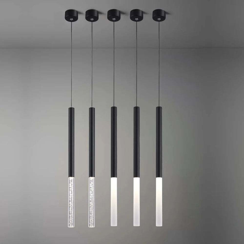 Afralia™ Cylinder LED Pendant Light for Home Kitchen Living Room Bar Cafe