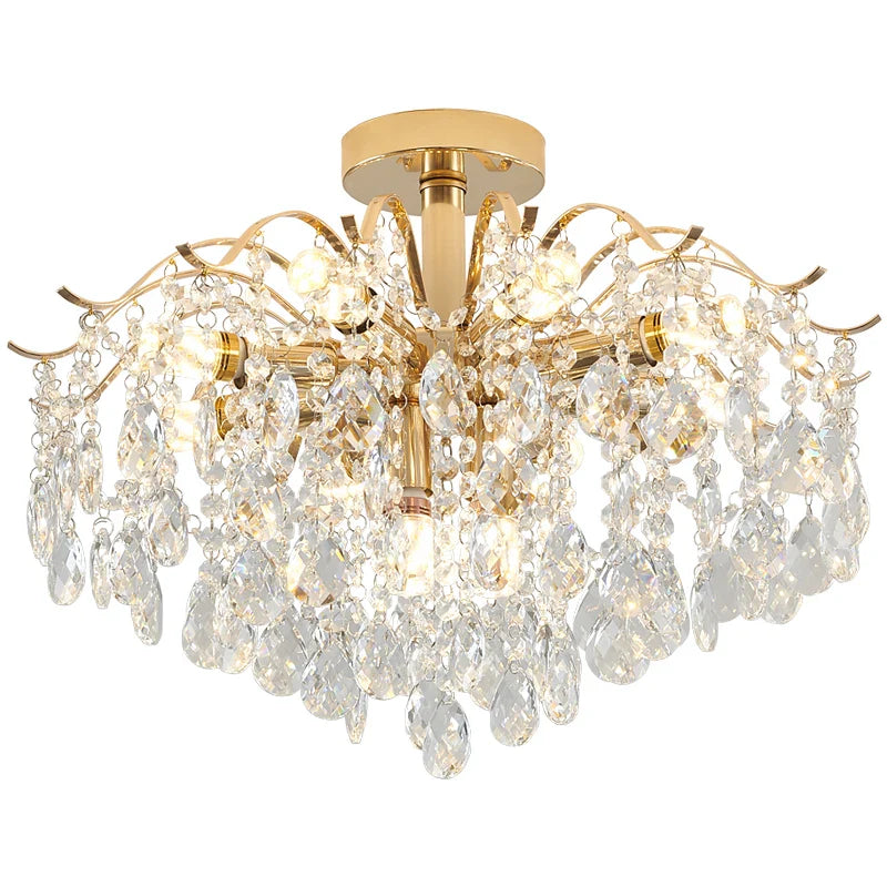 Afralia™ Crystal Luxury Chandelier: Nordic Style Living Room Dining Bedroom Lamp