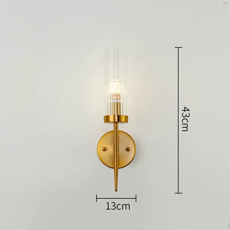 Afralia™ Gold Metal Glass LED Pendant Lights Chain Hanging Lamp