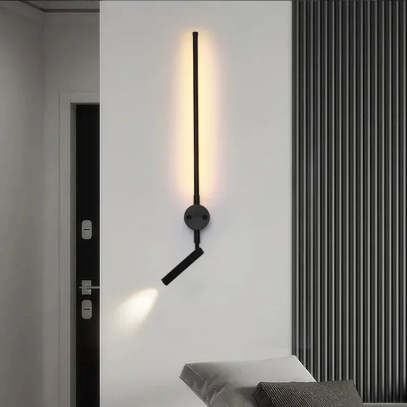 Afralia™ Black LED Wall Lamp for Bedroom Living Room Stairs Dining Hallways