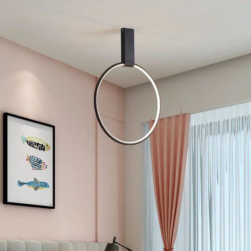 Afralia™ Circular LED Ceiling Light for Bedroom - 360 Degree Rotation