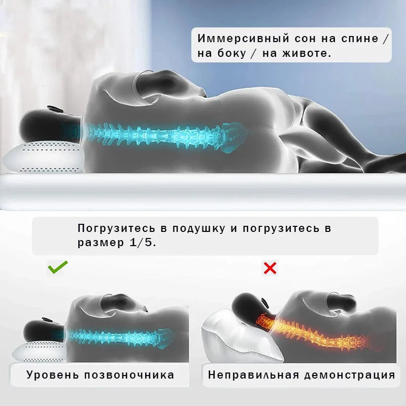 Afralia™ Orthopedic Latex Neck Pain Relief Pillow for Cervical Health and Support