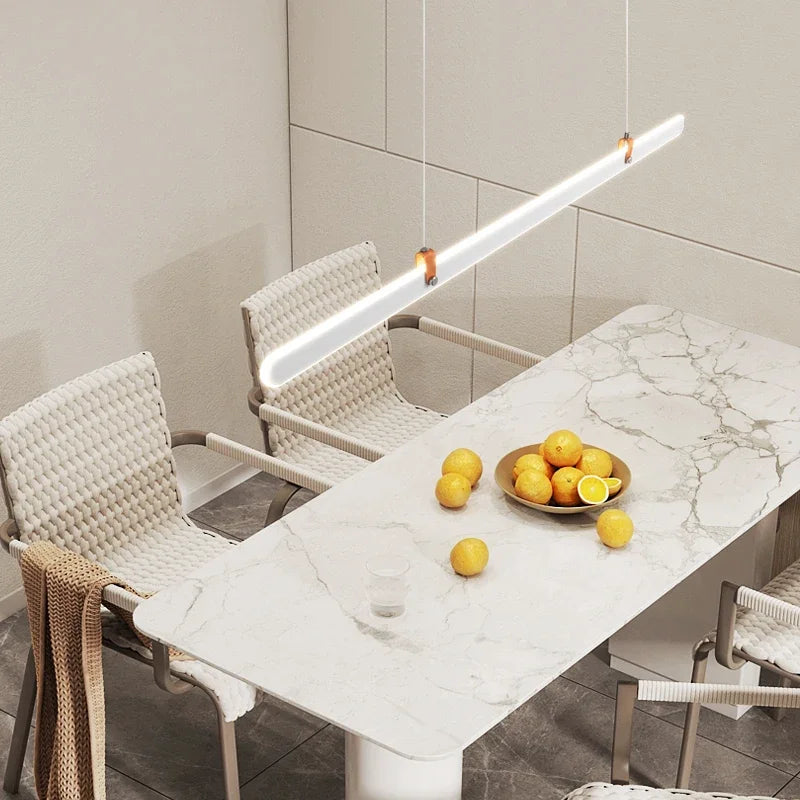 Afralia™ Long Strip Pendant Lamp: Minimalist Nordic Design for Luxurious Dining and Bar Lighting