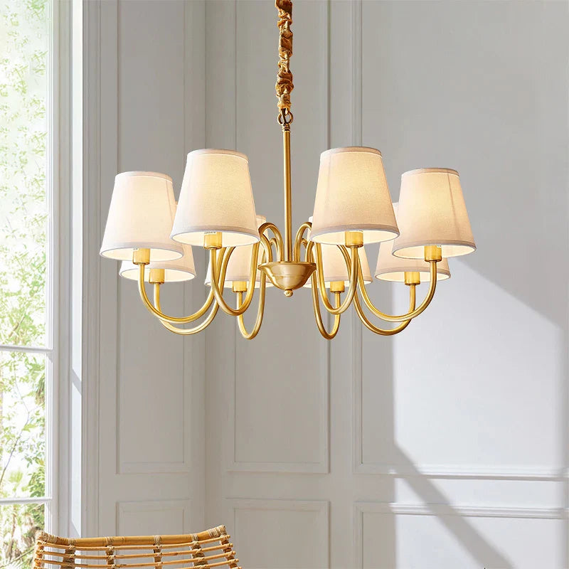 Afralia™ Copper American Chandelier: Modern Luxury for Living Room, Bedroom, and Restaurant