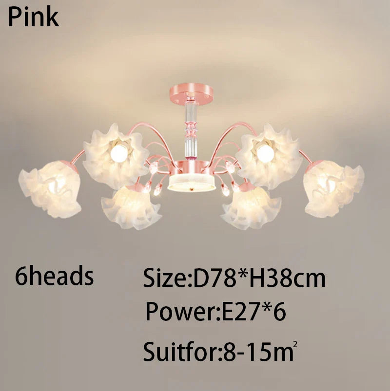 Afralia™ Modern E27 Flower Chandelier for Living Room, Bedroom, and Restaurant