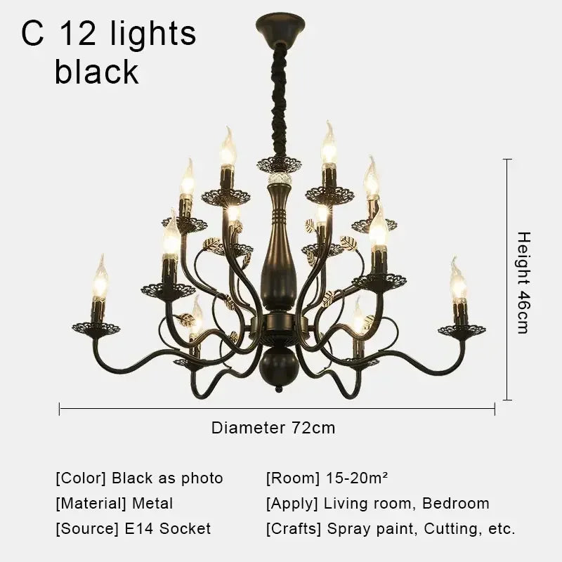 Afralia™ Retro Fabric Chandelier Ceiling Pendant Light for Living Room Kitchen Bedroom Dining