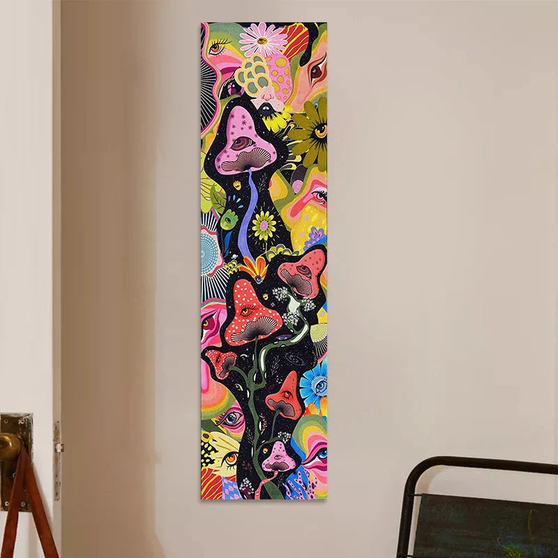 Afralia™ Psychedelic Mushroom Tapestry Wall Hanging - Colorful Flower Tapestries