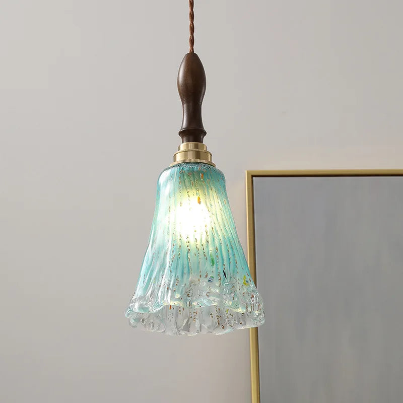 Afralia™ Glass Copper LED Pendant Lights - Modern Home Decor Hanging Lamp