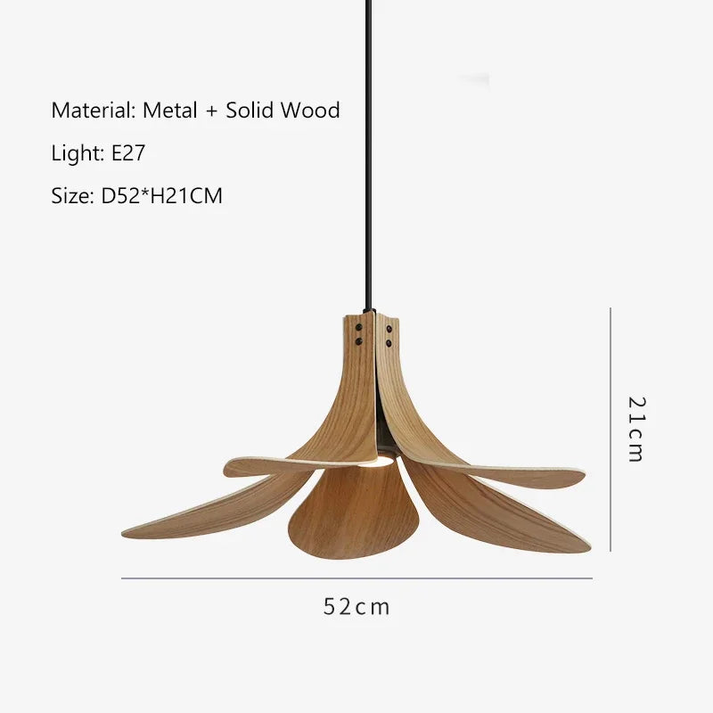 Afralia™ Nordic Wood Chandelier: LED Pendant Lamp for Home, Restaurant, and Bar