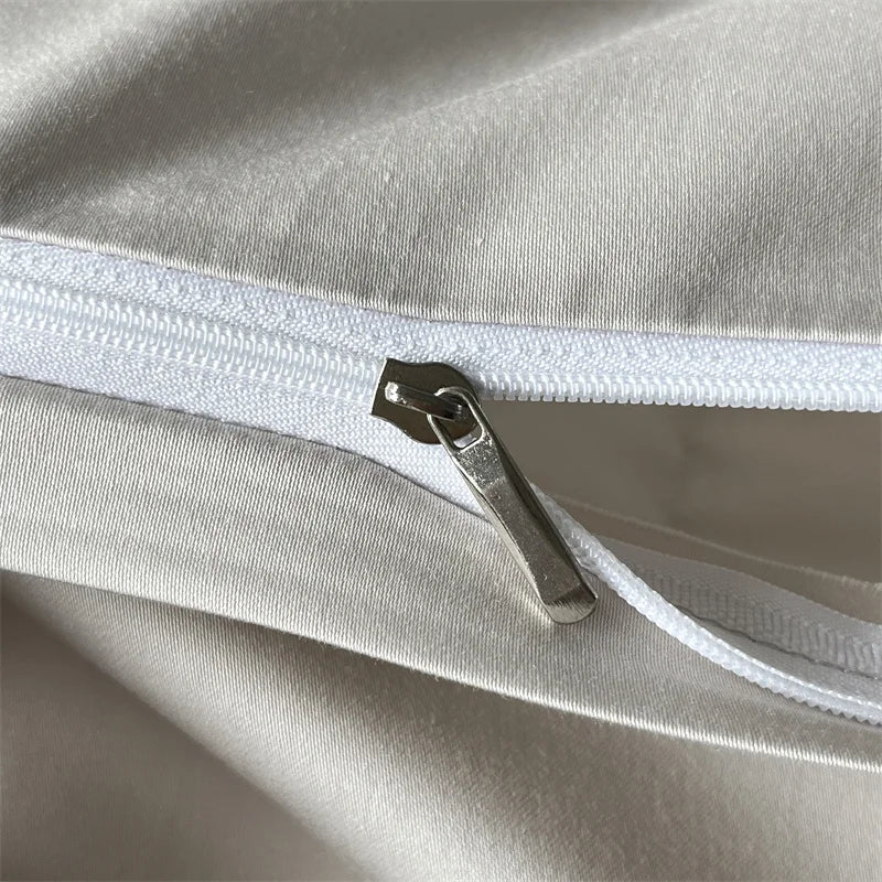 Afralia™ Jacquard Bedding Set - Lyocell Cotton Bed Linens, Sheet, Pillowcase, Quilt Cover