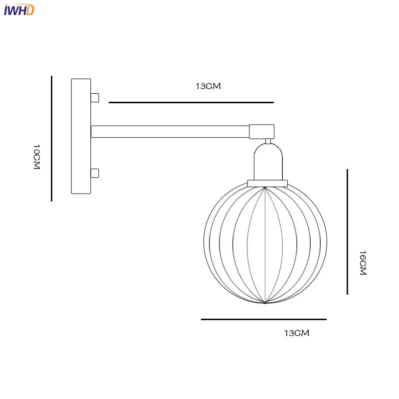 Afralia™ Glass Ball Wall Sconce Modern Wandlamp Stair Light for Bedroom Bathroom Mirror