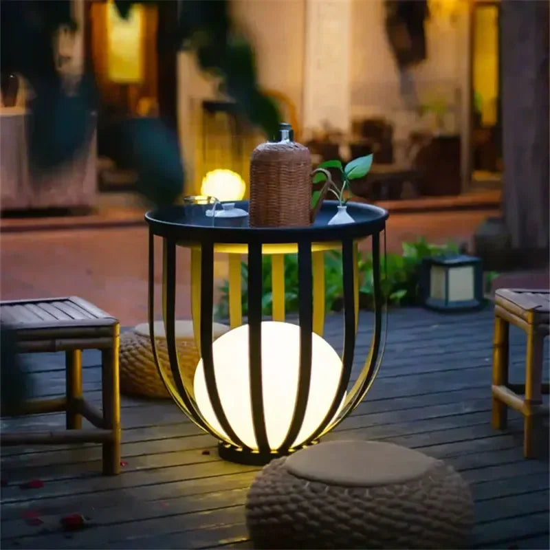 Afralia™ Solar Garden Floor Lights - Black Outdoor Lighting for Patio Courtyard Yard