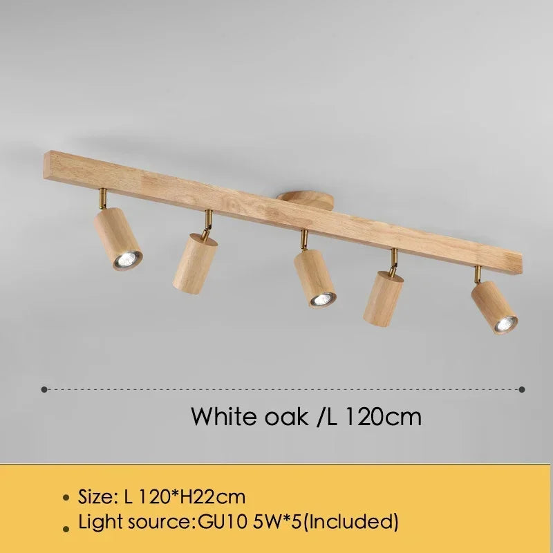 Afralia™ Nordic Wooden Ceiling Spotlight LED for Home Decor