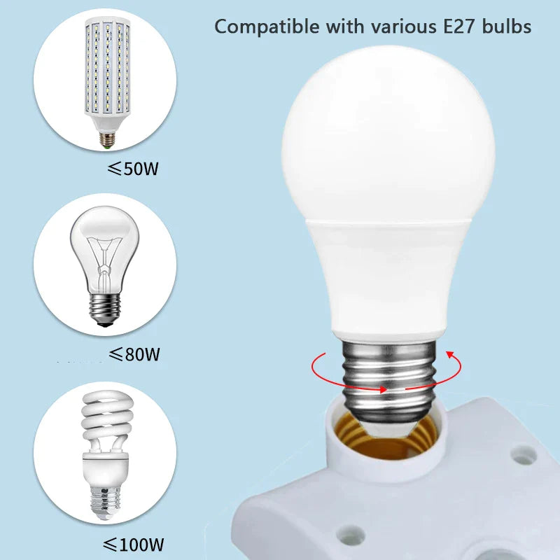 Afralia™ Infrared Motion Sensor E27 Holder: Adjustable Time & Sensitivity