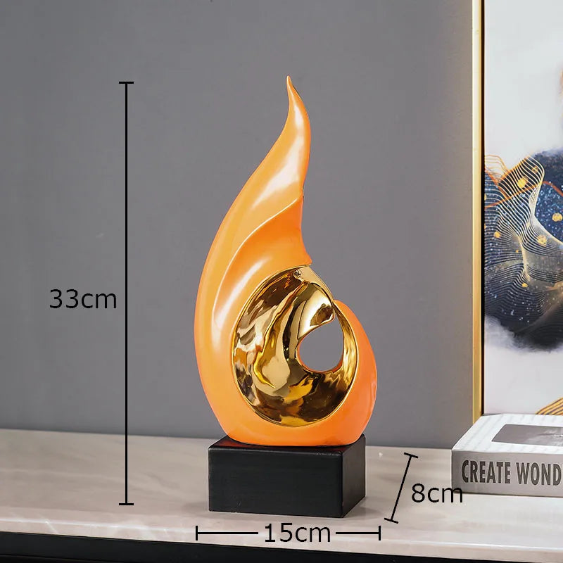 Afralia™ Modern Art Ceramic Sculpture Room Decor Ornaments Abstract TV Desk Decoration