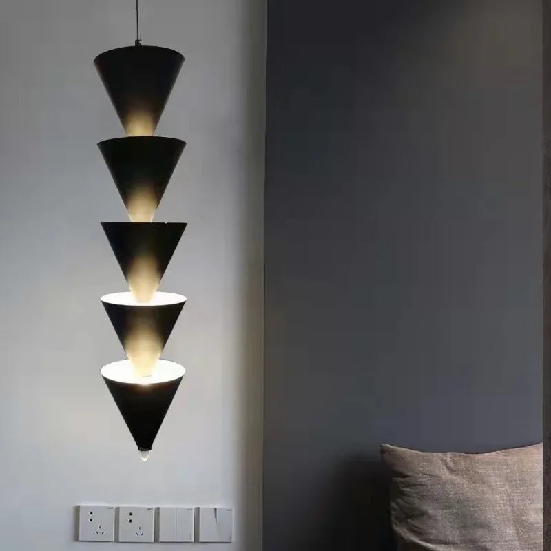 Afralia™ Tapered Cone Pendant Lamp - Modern Bedroom Chandelier for Stylish Corridor and Living Room