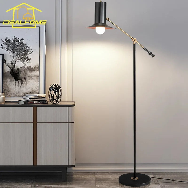 Afralia™ Luxury Minimalist Designer LED Floor Lamp Iron Art Industrial Gentleman Style