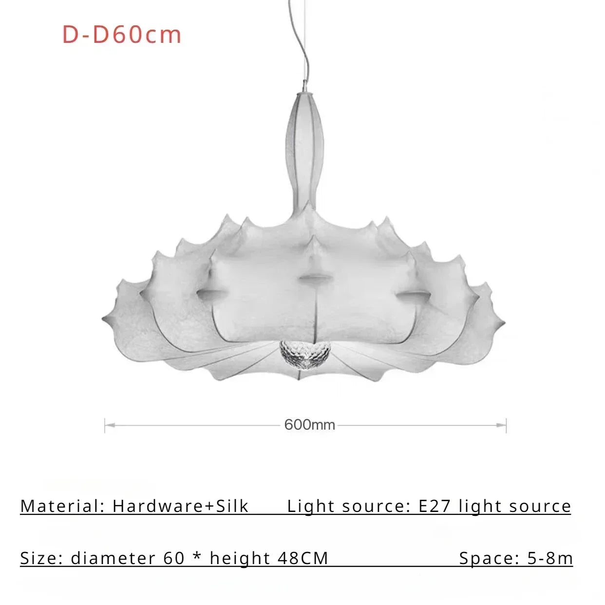 Afralia™ Japanese Silk Pendant Chandelier - Modern Designer Home Lighting