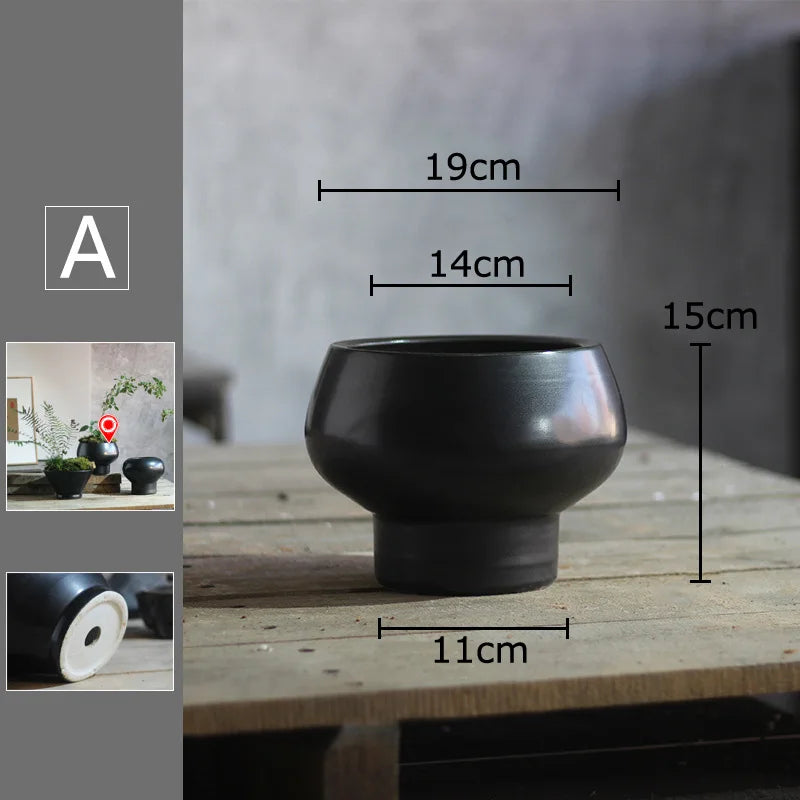 Ceramic Floral Vase Set Afralia™ Aesthetic Desk Decor Minimalist Room Flowers Arrangement