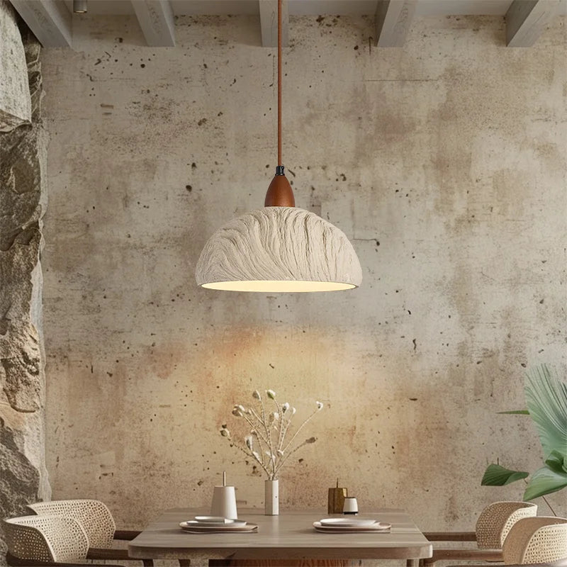 Afralia™ LED Pendant Lights for Modern Decor with Cement Wood Design