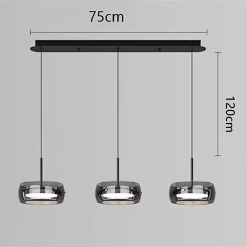 Afralia™ Modern Glass LED Chandelier for Home Decor - Hanging Light Fixture