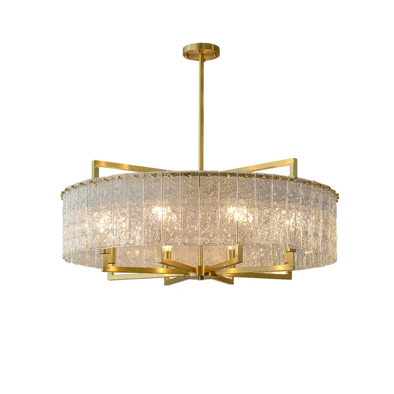 Afralia™ Copper Glass Pendant Light for Living Room & Foyer