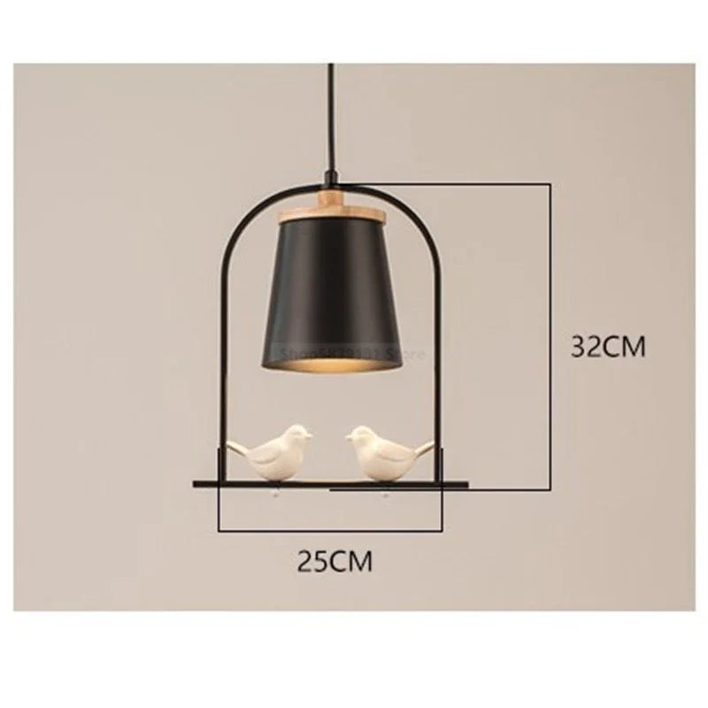 Afralia™ Nordic Bird LED Pendant Light Fixture for Dining Table and Bedroom