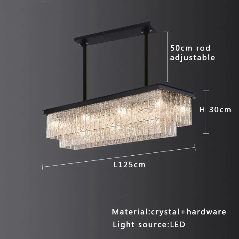 Afralia™ Elegant Crystal Glass Chandelier for Luxury Home Decor