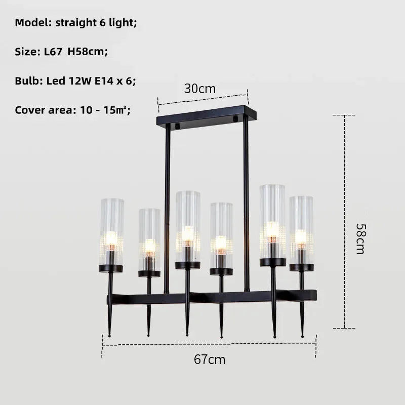 Afralia™ Gold Metal Glass LED Pendant Lights Chain Hanging Lamp