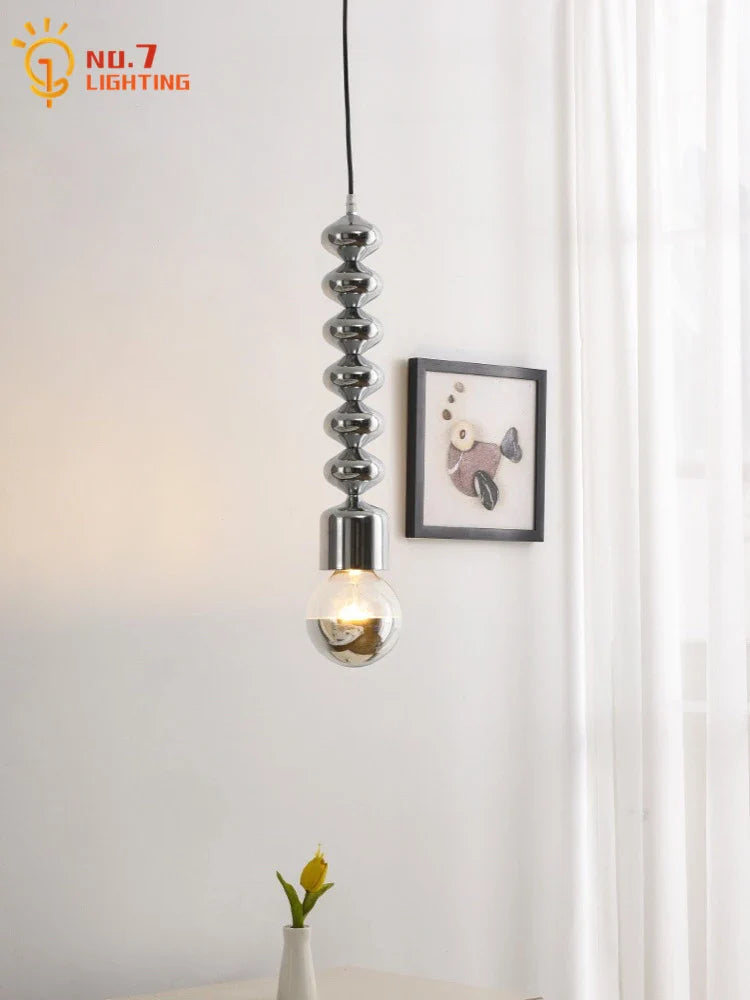 Afralia™ Chrome LED E27 Pendant Lights - Nordic Minimalist Design