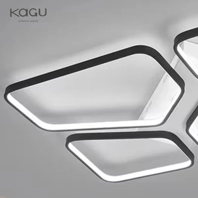 Afralia™ LED Ceiling Lights: Modern, Stylish, Minimalist Black for Living Room and Restaurant