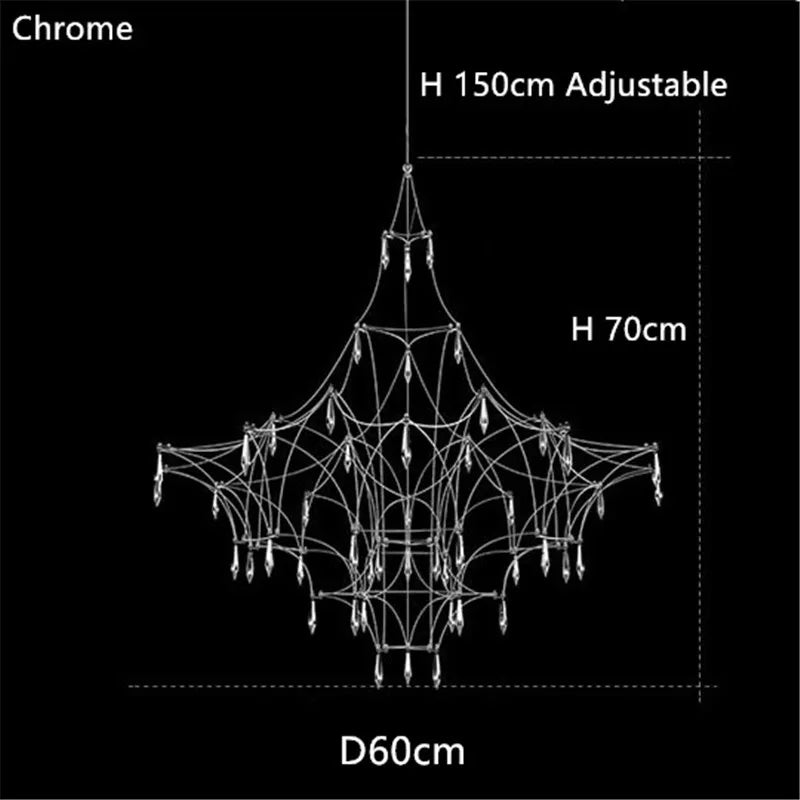Afralia™ Crystal Chandelier LED Modern Light for Romantic Living Room & Villa