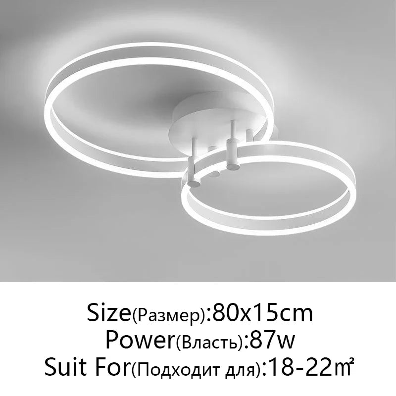 Afralia™ Modern LED Chandelier for Living Room Bedroom Ceiling Lighting