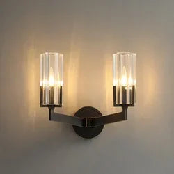 Afralia™ Modern Brass Wall Sconces Glass Wall Lighting for Living Room and Bedroom