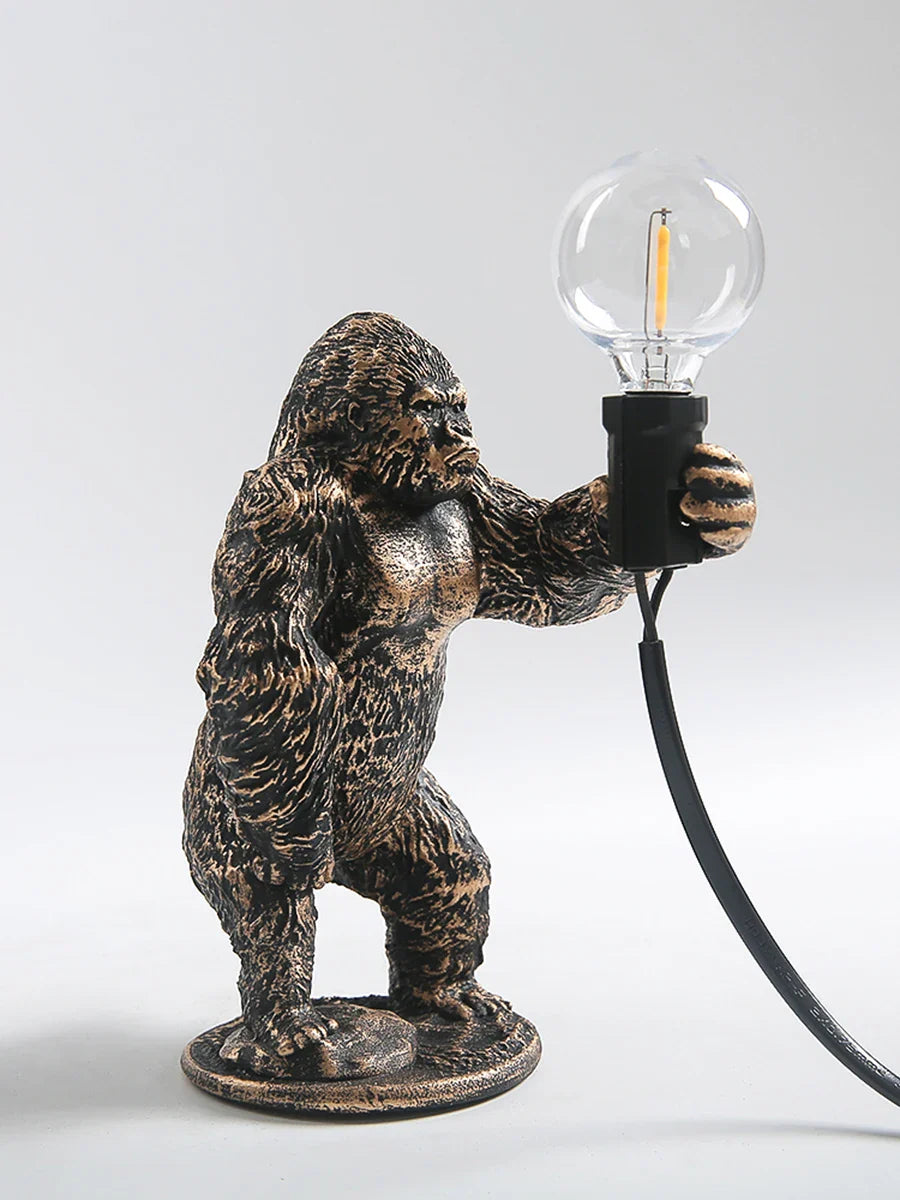 Afralia™ Nordic King Kong Resin Floor Lamp: Modern, Customizable LED Animal Light