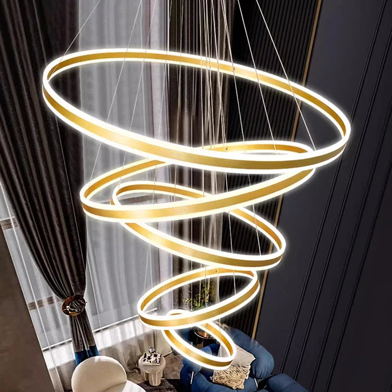 Afralia™ Nordic Home Decor Stair Chandelier Living Room Bedroom Dining Room Pendant Lights Ceiling Light Indoor Lighting