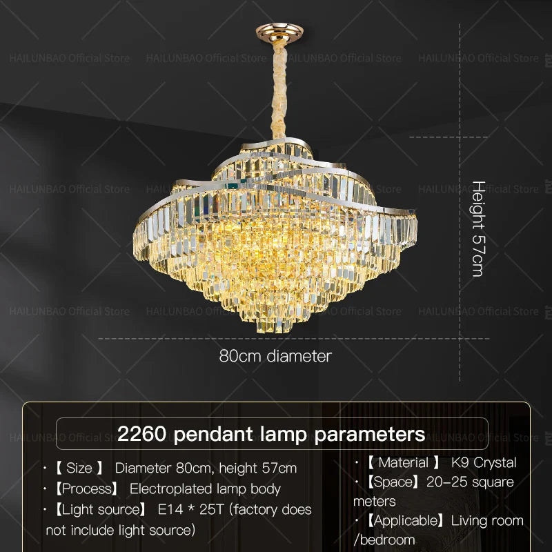Afralia™ Crystal Chandelier LED Lighting for Luxury Living Room, Bedroom, Dining Room