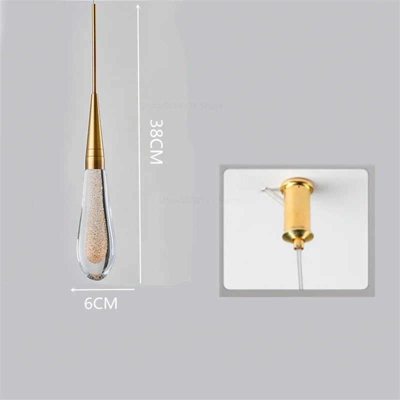 Afralia™ Crystal Pendant Lights: Modern LED Hanging Lamps for Living Room, Restaurant, and Bar