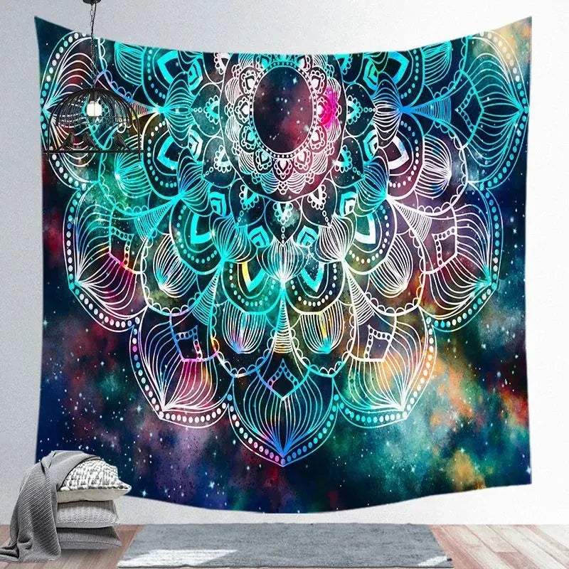 Afralia™ Psychedelic Mandala Sun Moon Tapestry Wall Hanging for Home Decor