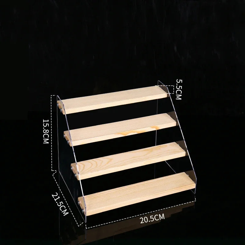 Afralia™ Acrylic Makeup Organizer Display Stand - 5 Layer Clear Cosmetic Holder