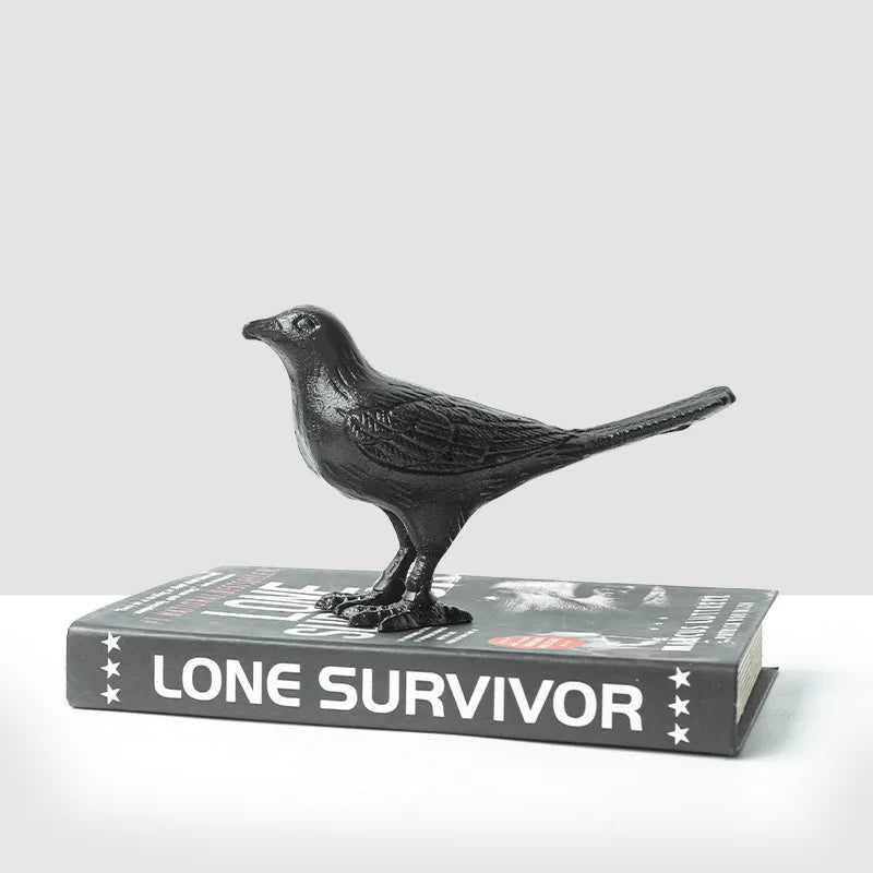 Afralia™ Cast Iron Bird Decoration: Elegant Home & Living Room Décor