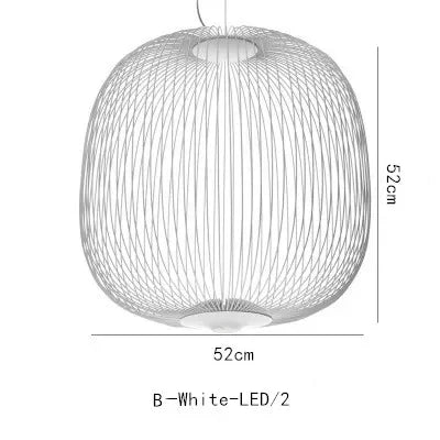 Afralia™ Modern Iron Bird Cage Chandelier for Home Decor